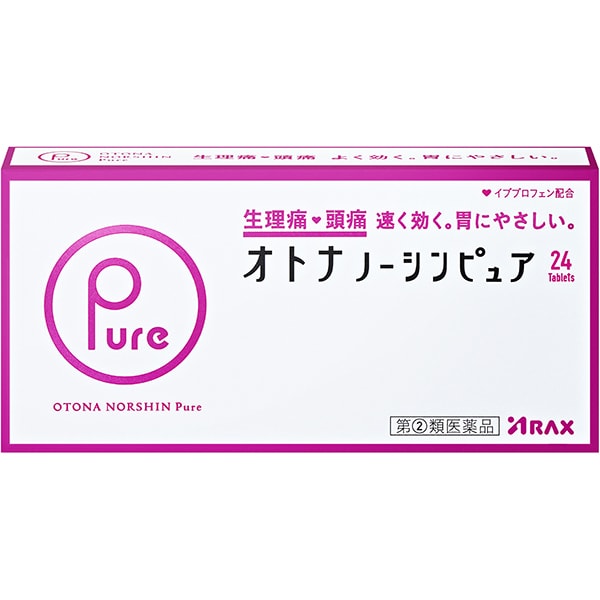 Norshin Pure 24 Tablets Adult Ibuprofen Menstrual Pain Headache